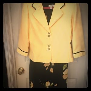 Studio 1 Black & Yellow 2-Piece Dress 10 Petite